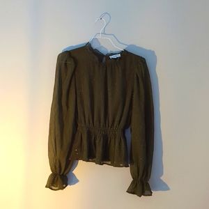 Army Green/Gold Speck Top